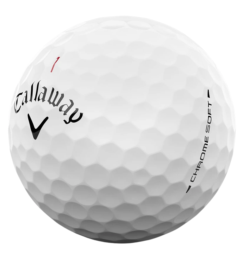 Callaway Chrome Soft golf ball showing Callaway logo and number one