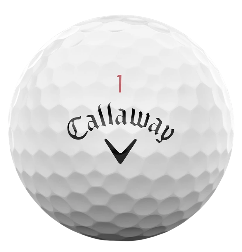 Callaway Chrome Tour golf ball showing Chrome Tour side marking