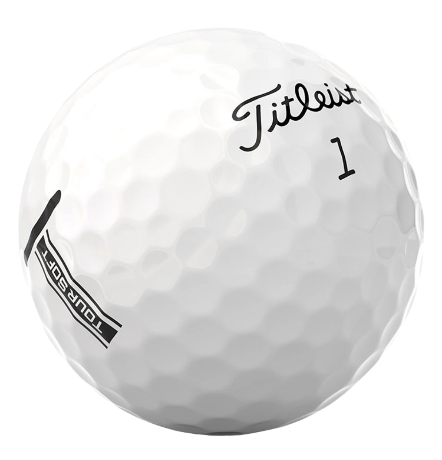 Soft feel golf balls showing Titleist Tour Soft box and ball
