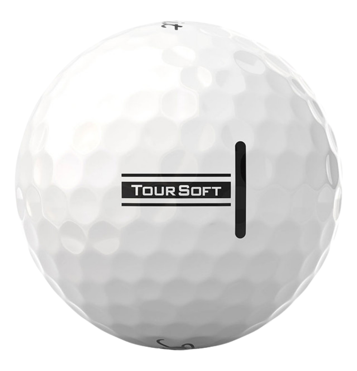 Soft feel golf balls showing a close-up of the Titleist Tour Soft logo